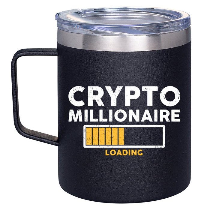 Crypto Millionaire Loading 12oz Stainless Steel Coffee Mug