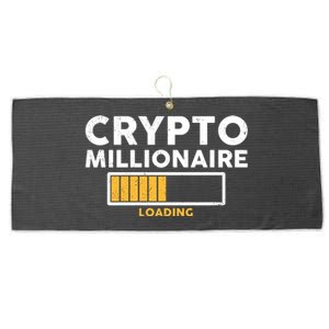 Crypto Millionaire Loading Large Microfiber Waffle Golf Towel