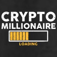 Crypto Millionaire Loading Large Microfiber Waffle Golf Towel