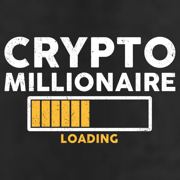 Crypto Millionaire Loading Large Microfiber Waffle Golf Towel
