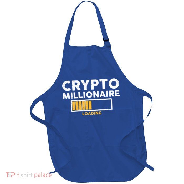Crypto Millionaire Loading Full-Length Apron With Pockets