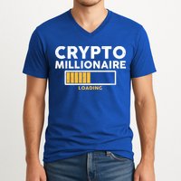 Crypto Millionaire Loading V-Neck T-Shirt