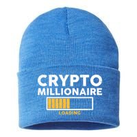 Crypto Millionaire Loading Sustainable Knit Beanie