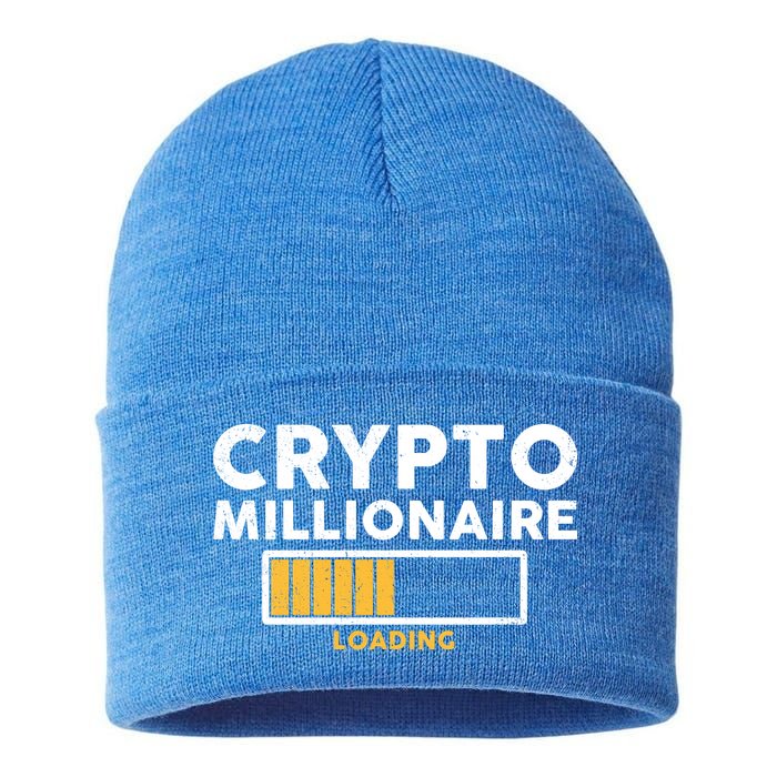 Crypto Millionaire Loading Sustainable Knit Beanie