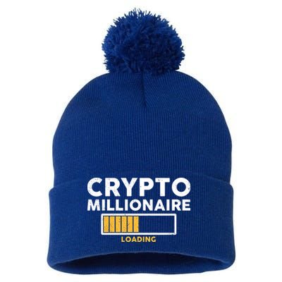 Crypto Millionaire Loading Pom Pom 12in Knit Beanie