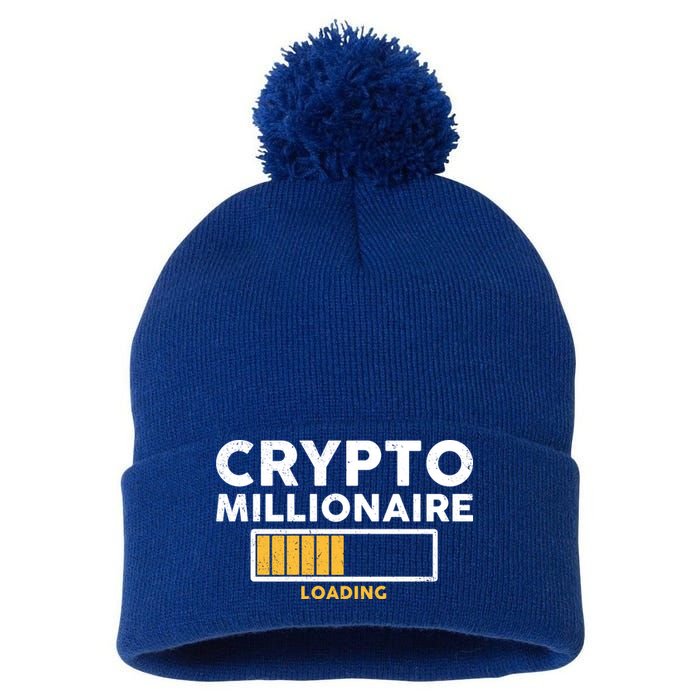 Crypto Millionaire Loading Pom Pom 12in Knit Beanie