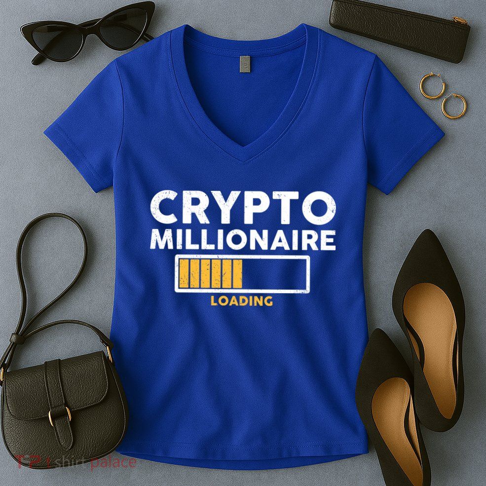 Crypto Millionaire Loading Women's V-Neck T-Shirt