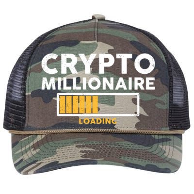 Crypto Millionaire Loading Retro Rope Trucker Hat Cap