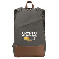 Crypto Millionaire Loading Cotton Canvas Backpack