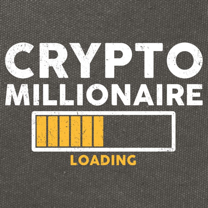 Crypto Millionaire Loading Cotton Canvas Backpack