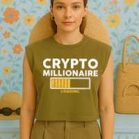 Crypto Millionaire Loading Garment-Dyed Women's Muscle Tee