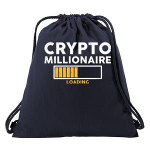 Crypto Millionaire Loading Drawstring Bag