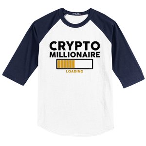 Crypto Millionaire Loading Baseball Sleeve Shirt