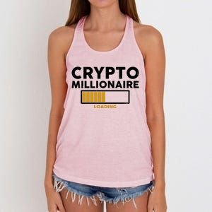 Crypto Millionaire Loading Women's Knotted Racerback Tank