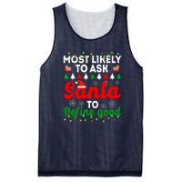 Christmas Most Likely To Ask Santa To Define Good Family Matching Gift Mesh Reversible Basketball Jersey Tank