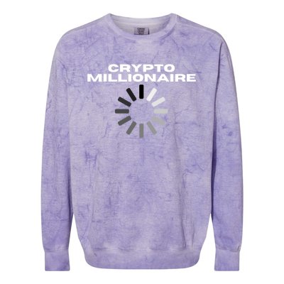 Crypto Millionaire Loading Colorblast Crewneck Sweatshirt