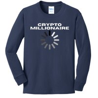 Crypto Millionaire Loading Kids Long Sleeve Shirt