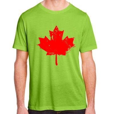 Canada Maple Leaf Canadian Flag Distressed Design Cool Gift Adult ChromaSoft Performance T-Shirt