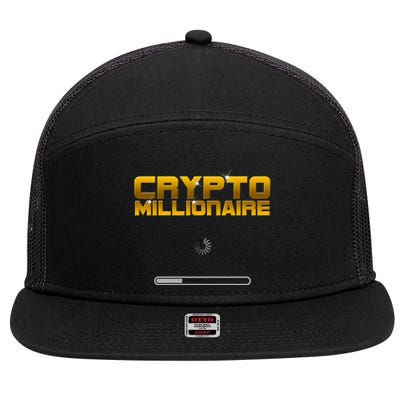 Crypto Millionaire Loading 7 Panel Mesh Trucker Snapback Hat
