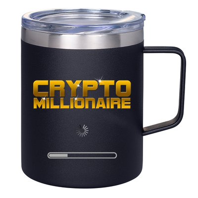 Crypto Millionaire Loading 12oz Stainless Steel Coffee Mug