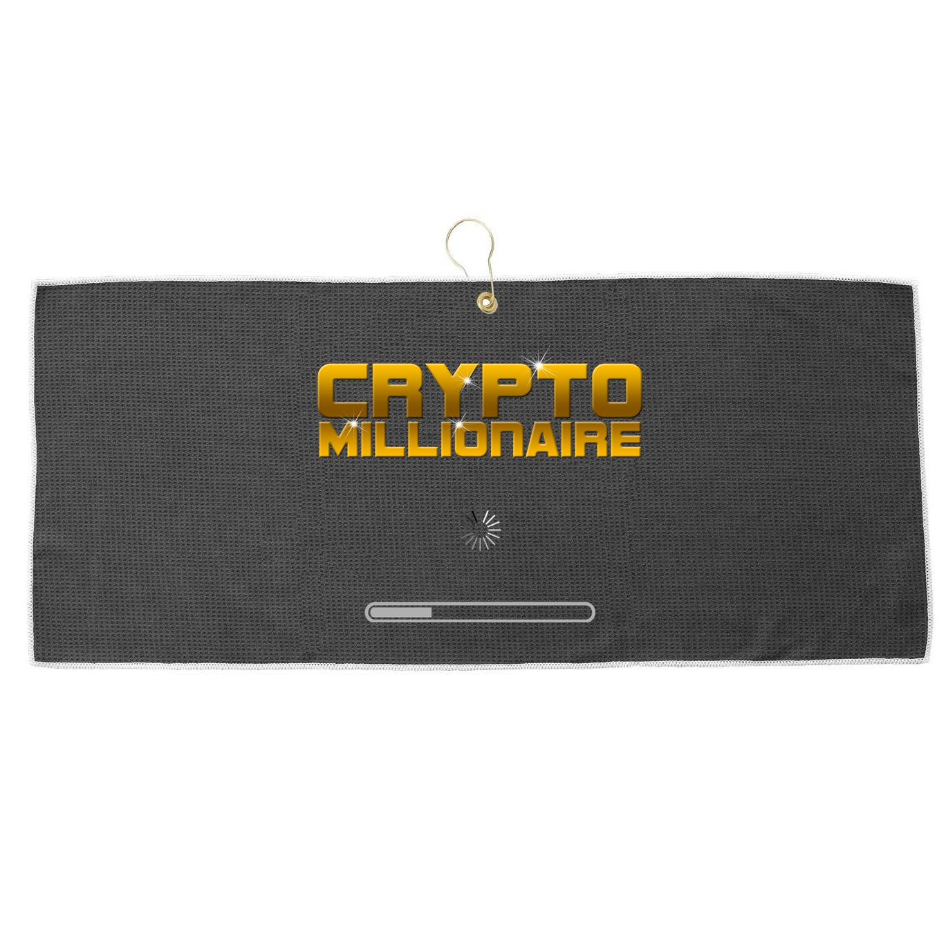 Crypto Millionaire Loading Large Microfiber Waffle Golf Towel