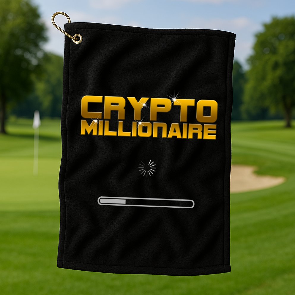 Crypto Millionaire Loading Golf Towel