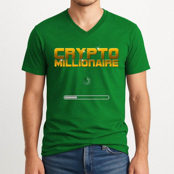 Crypto Millionaire Loading V-Neck T-Shirt