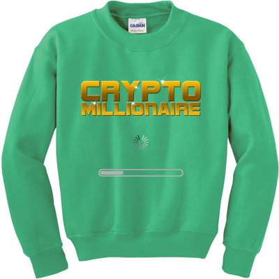 Crypto Millionaire Loading Kids Sweatshirt