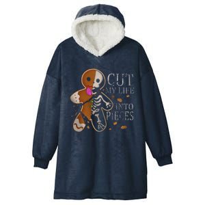 Cut My Life Into Pieces Gingerbread Christmas Hooded Wearable Blanket