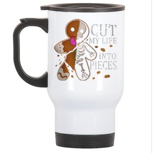 Cut My Life Into Pieces Gingerbread Christmas Stainless Steel Travel Mug