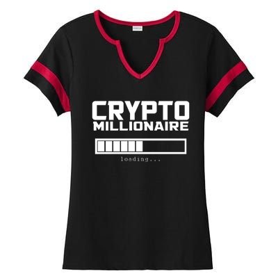 Cyrpto Millionaire Loading Ladies Halftime Notch Neck Tee