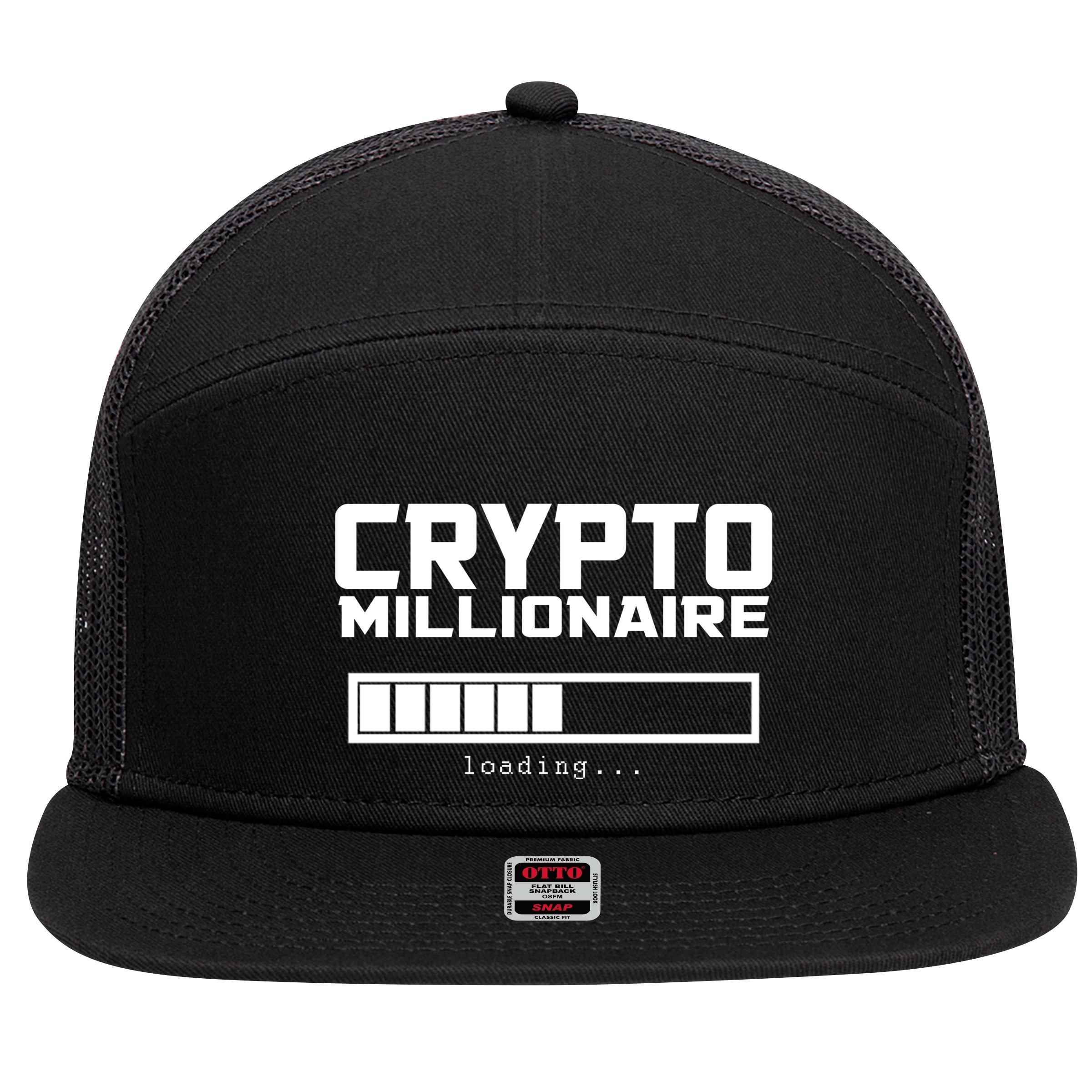 Cyrpto Millionaire Loading 7 Panel Mesh Trucker Snapback Hat