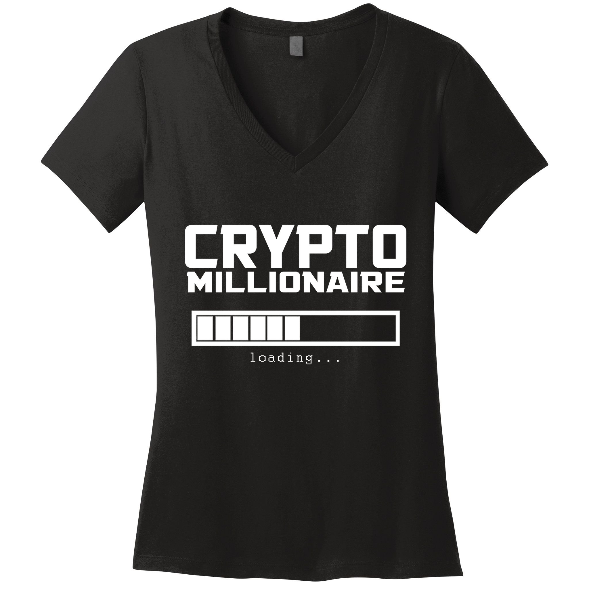 Cyrpto Millionaire Loading Women's V-Neck T-Shirt