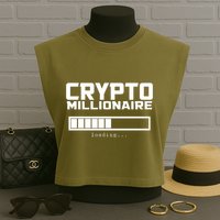 Cyrpto Millionaire Loading Garment-Dyed Women's Muscle Tee
