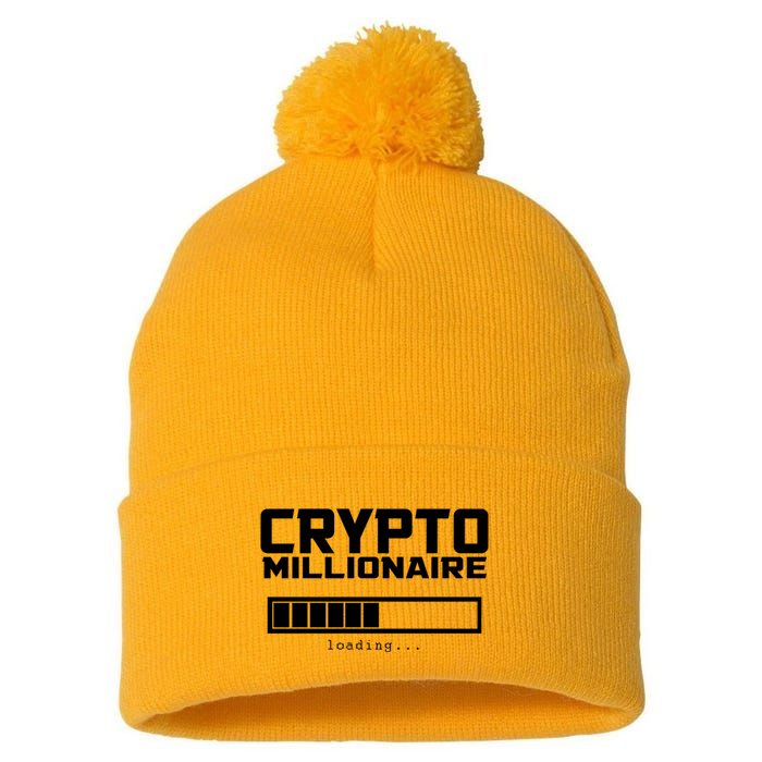 Cyrpto Millionaire Loading Pom Pom 12in Knit Beanie