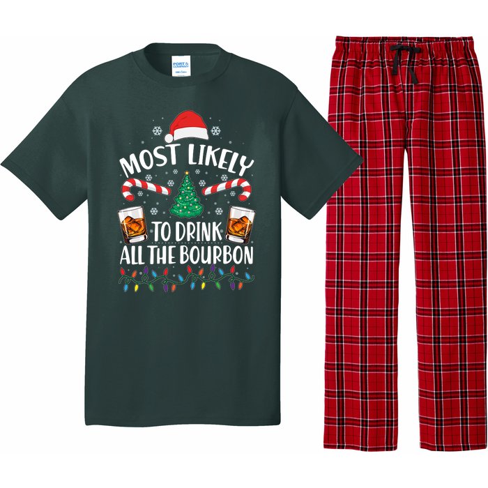 Christmas Most Likely To Drink All The Bourbon Pajama Set