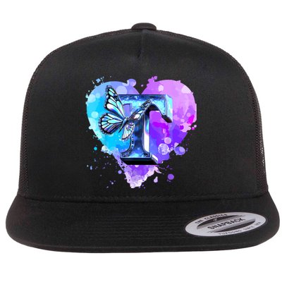 Concert Music Lover Summer Vacation City Funny Butterfly Art Flat Bill Trucker Hat