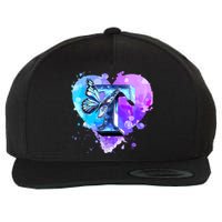 Concert Music Lover Summer Vacation City Funny Butterfly Art Wool Snapback Cap