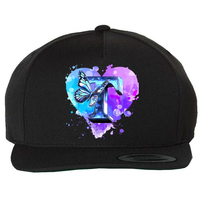 Concert Music Lover Summer Vacation City Funny Butterfly Art Wool Snapback Cap