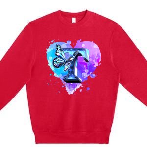 Concert Music Lover Summer Vacation City Funny Butterfly Art Premium Crewneck Sweatshirt