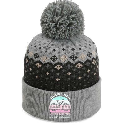 Cycling Mom Like A Regular Mom Just Cooler Mountaing Biking Cool Gift The Baniff Cuffed Pom Beanie