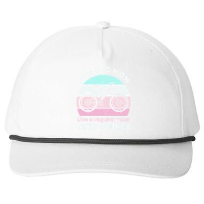 Cycling Mom Like A Regular Mom Just Cooler Mountaing Biking Cool Gift Snapback Five-Panel Rope Hat