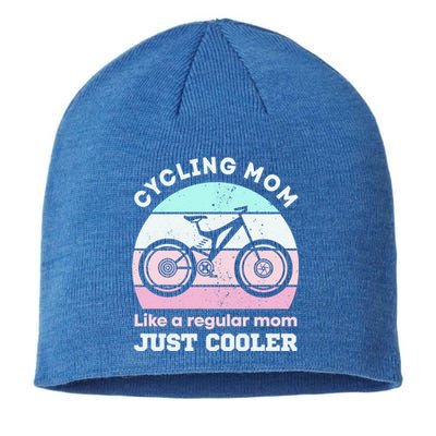 Cycling Mom Like A Regular Mom Just Cooler Mountaing Biking Cool Gift Sustainable Beanie