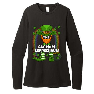 Cat Mom Leprechaun Family Matching St Patricks Day Party Gift Womens CVC Long Sleeve Shirt