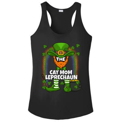 Cat Mom Leprechaun Family Matching St Patricks Day Party Gift Ladies PosiCharge Competitor Racerback Tank