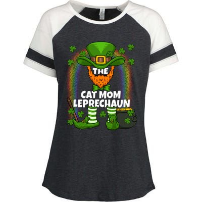 Cat Mom Leprechaun Family Matching St Patricks Day Party Gift Enza Ladies Jersey Colorblock Tee