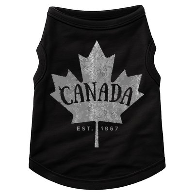 Canada Maple Leaf Canada Est 1867 Vintage Script Doggie Tank