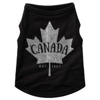 Canada Maple Leaf Canada Est 1867 Vintage Script Doggie Tank