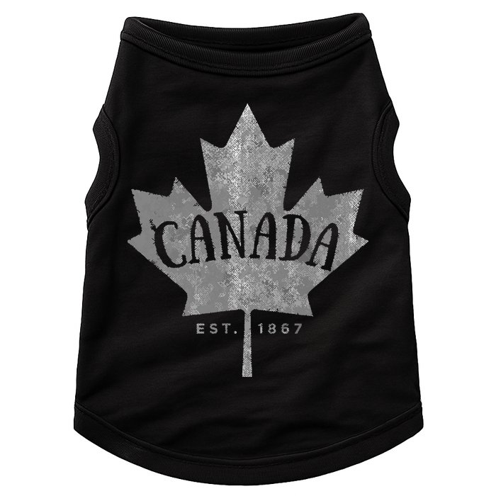 Canada Maple Leaf Canada Est 1867 Vintage Script Doggie Tank