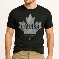 Canada Maple Leaf Canada Est 1867 Vintage Script Performance Shirt